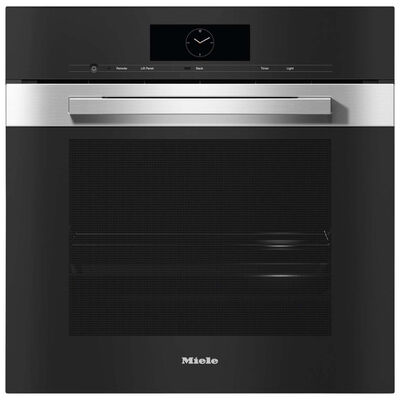 Miele PureLine Series 24 in. 2.9 cu. ft. Electric Smart Wall Oven with Standard Convection - Clean Touch Steel | DGC7865CTS