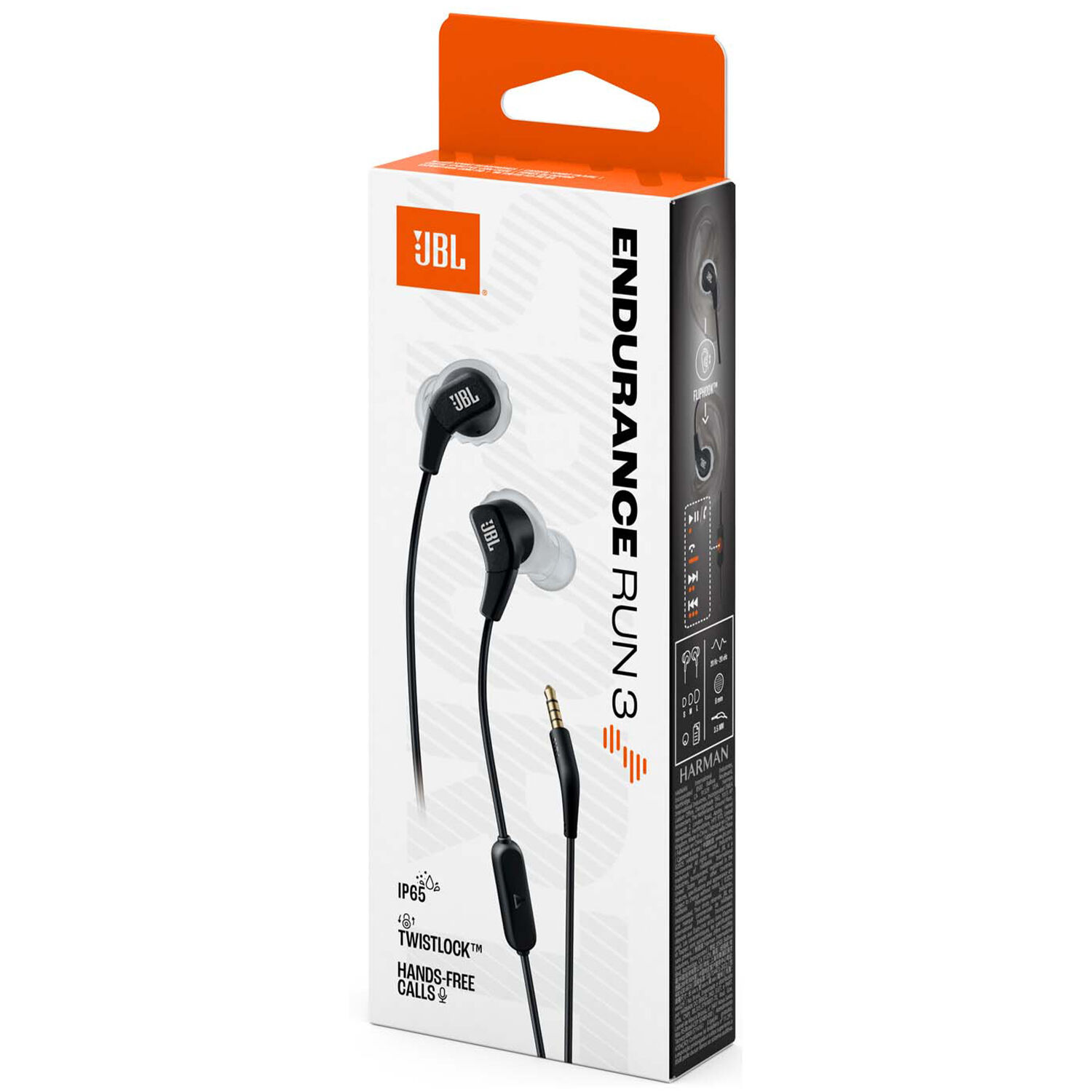 JBL Endurance Run 3 Wired Sport Headphone - Black/Gray | P.C.