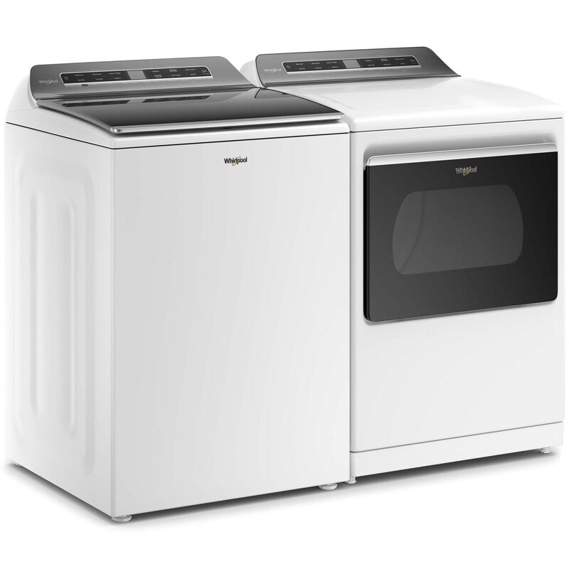 Whirlpool 27 in. 5.3 cu. ft. Smart Top Load Washer with 2-in-1 Removable Agitator & Sanitize with Oxi - White, White, hires