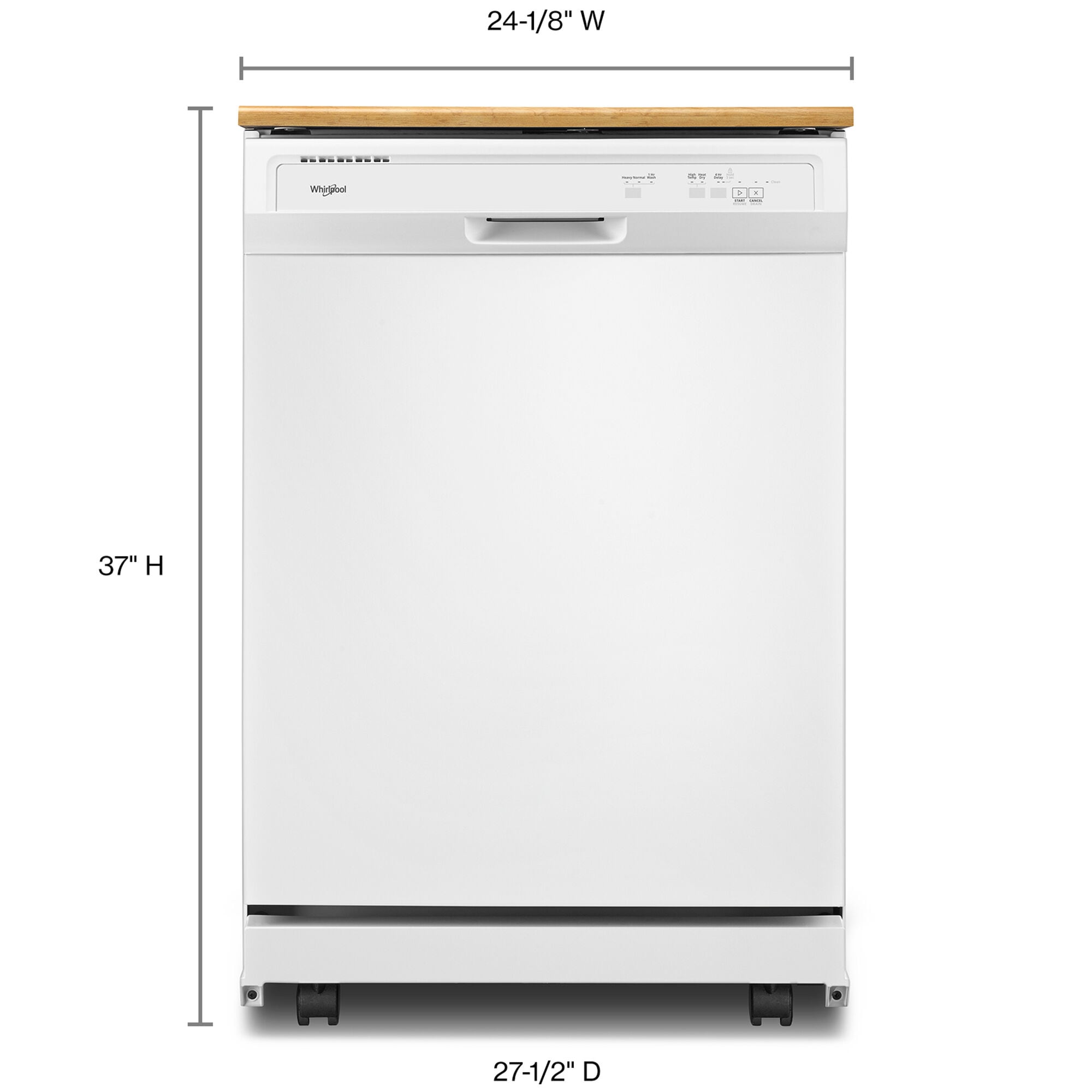 Whirlpool 24 in. Portable Dishwasher with Front Control 64 dBA