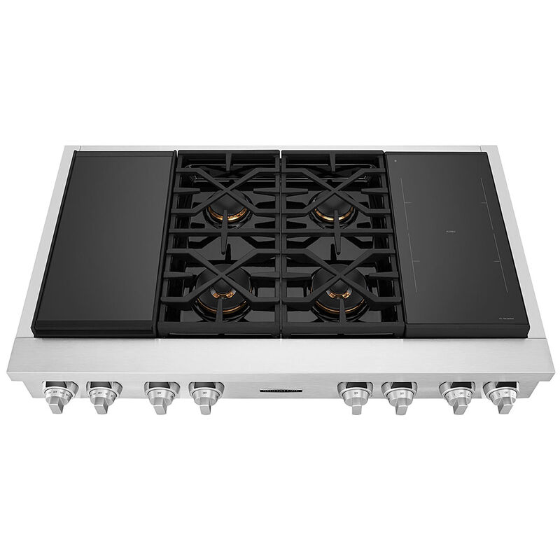 SKS 48 in. 6-Burner Smart Dual Fuel Natural Gas Rangetop with Simmer Burner & Power Burner - Stainless Steel, , hires
