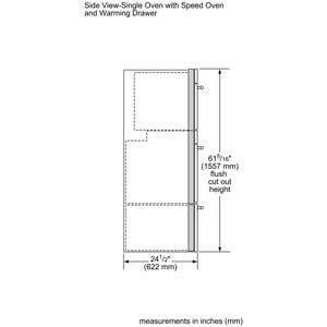 Thermador Masterpiece Series 30 in. 8.6 cu. ft. Smart Speed Electric Microwave/Wall Oven Combo with True European Convection - Stainless Steel, , hires