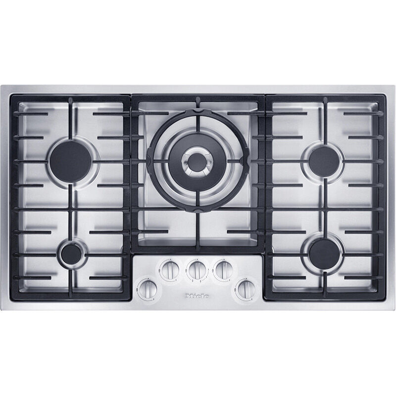Miele 36 in. 5-Burner Natural Gas Cooktop - Stainless Steel, , hires