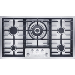 Miele 36 in. 5-Burner Natural Gas Cooktop with Power Burner - Stainless Steel, , hires