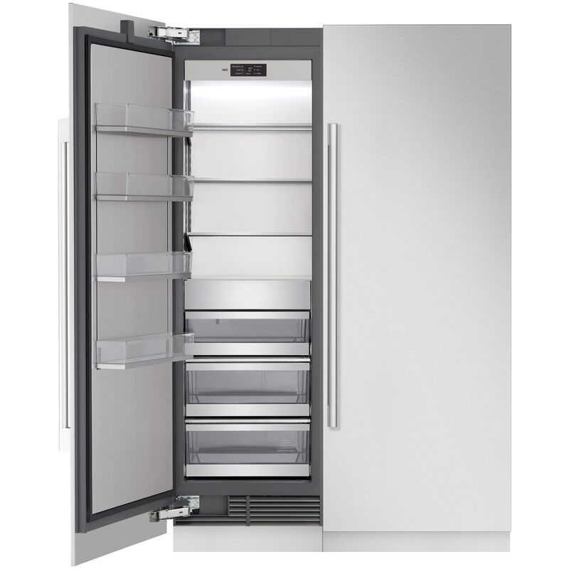 SKS 24 in. 13.9 cu. ft. Built-in Smart Triple-Drawers Upright Freezer with Ice-Maker & Adjustable Shelves - Custom Panel Ready, , hires