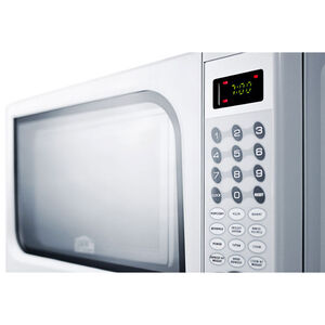Summit 18 in. 0.7 cu.ft Countertop Microwave with 10 Power Levels - White, , hires