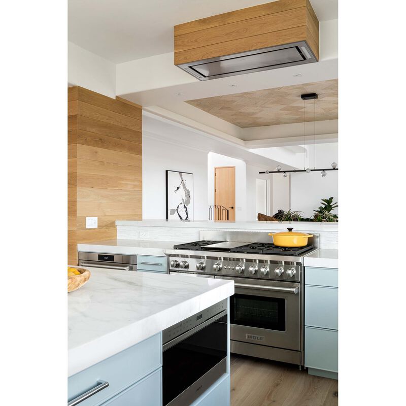 Wolf 48 in. Convertible Ceiling Style Range Hood with 2 LED Lights - Stainless Steel, , hires
