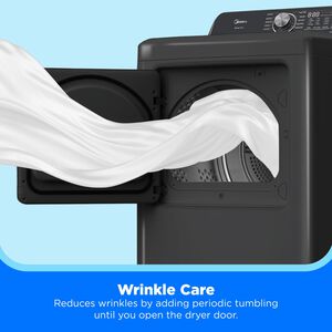 Midea 27 in. 7.0 cu. ft. Smart Gas Dryer with Sensor Dry & Sanitize Cycle - Metallic Gray, Metallic Gray, hires