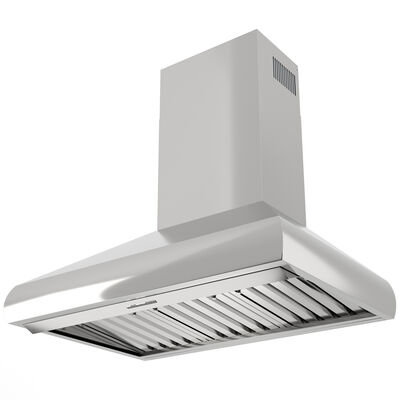 XO 36 in. Convertible Chimney Style Range Hood with 600 CFM, 4 Fan Speeds & 2 LED Lights - Stainless Steel | XOVW36SC