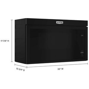 Maytag 30 in. 1.1 cu. ft. 1000W Over-the-Range Microwave with 300 CFM & Sensor Cooking - Black, , hires