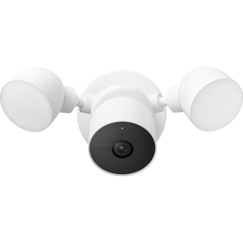 Google Nest Cam with Floodlight Wireless Indoor/Outdoor Security Camera - Snow, , hires