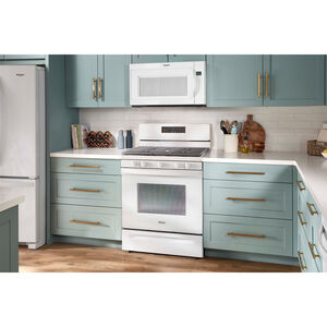 Whirlpool 30 in. 5.3 cu. ft. Air Fry Standard Convection Electric Range with Radiant Burners - White, , hires