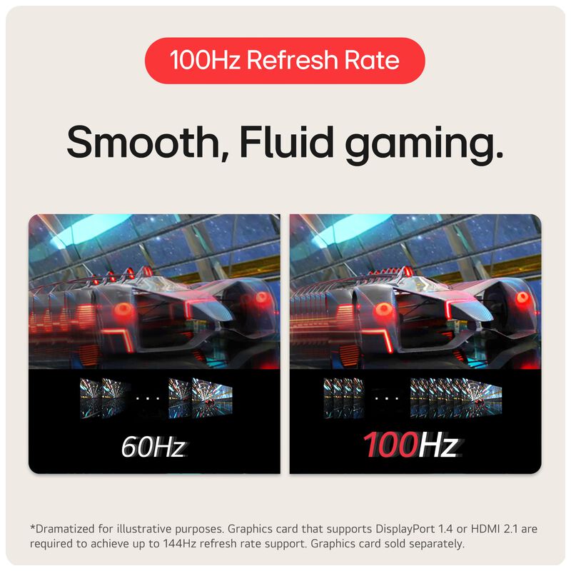 LG 32 in. FHD Curved 100Hz Monitor with FreeSyn - Black, , hires