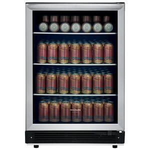 Frigidaire 24 in. 5.3 cu. ft. Built-In/Freestanding Beverage Center with Adjustable Shelves & Digital Control - Stainless Steel, , hires