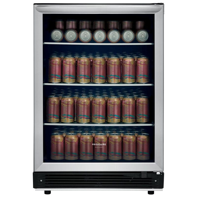 Frigidaire 24 in. 5.3 cu. ft. Built-In/Freestanding Beverage Center with Adjustable Shelves & Digital Control - Stainless Steel, , hires