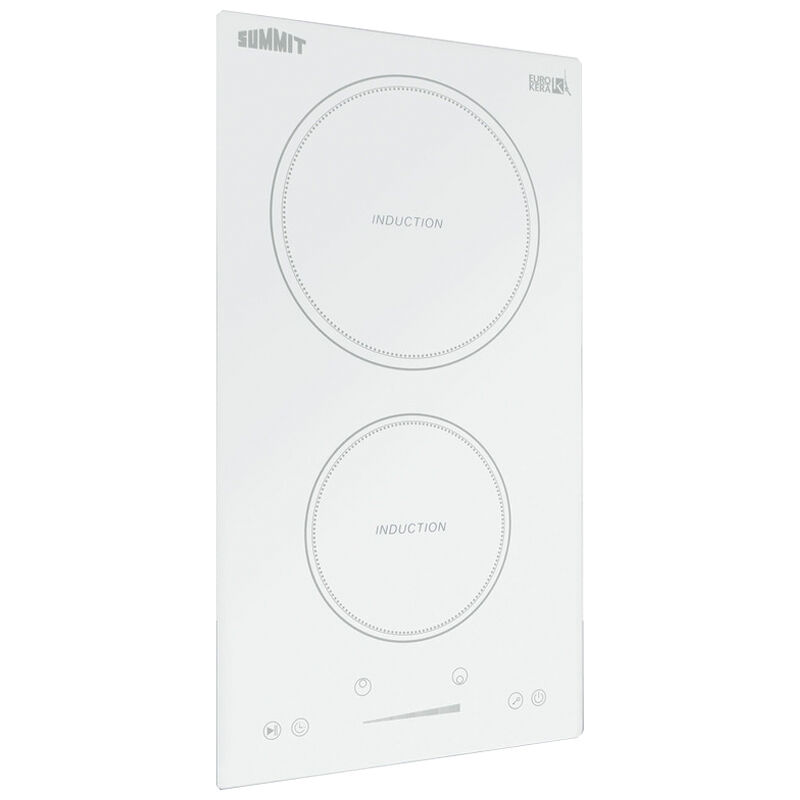 Summit 12 in. 2-Burner Induction Cooktop - White | P.C. Richard & Son