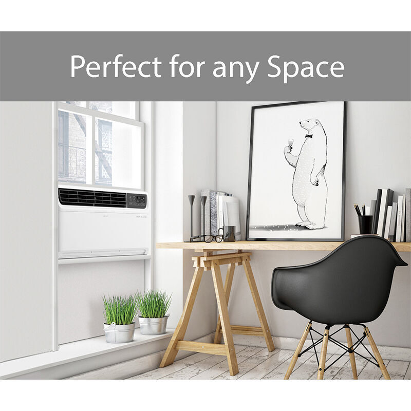 LG 10,000 BTU 115V Smart Energy Star Window Air Conditioner with Dual Inverter, 3 Fan Speeds, Sleep Mode & Remote Control - White, , hires