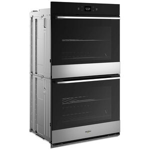 Whirlpool 30 in. 10 cu. ft. Smart Top Control Electric Double Wall Oven with Standard Convection - Fingerprint Resistant Stainless, , hires