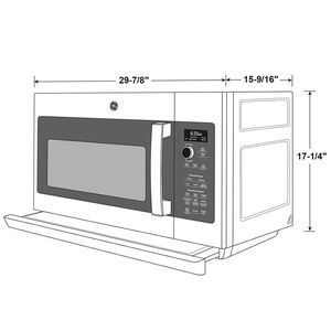 GE Profile 30 in. 2.2 cu. ft. 1000W Over-the-Range Microwave with 400 CFM & Sensor Cooking - Stainless Steel, , hires