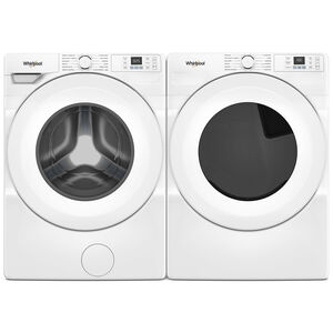 Whirlpool 27 in. 7.4 cu. ft. Stackable Electric Dryer with Quick Dry Cycle & Sanitize Cycle - White, , hires