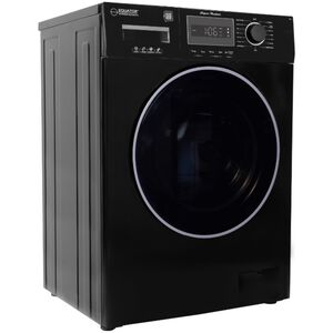 Equator Compact 24 in. 1.57 cu. ft. Stackable Front Load Washer with Pet & Sanitize Cycle - Black, , hires