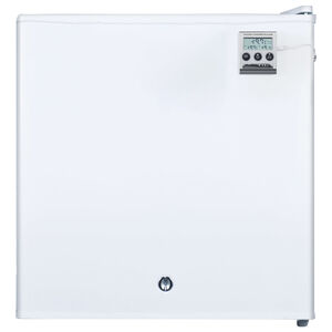 Summit AccuCold Medical 19" 1.4 Cu. Ft. Upright Compact Freezer with Temperature Alarm - White, , hires