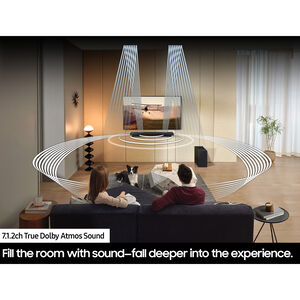 Samsung - Q Series 7.1.2ch Dolby Atmos Soundbar with Wireless Subwoofer and Q-Symphony - Black, , hires