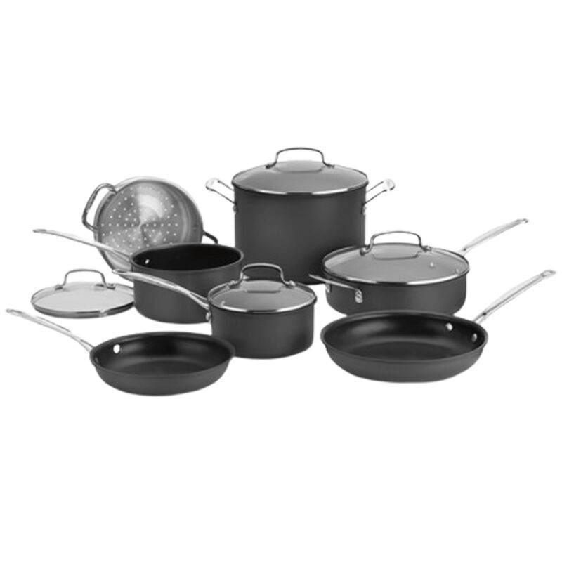 Cuisinart Chef's Classic Nonstick Hard Anodized 11 Piece Set - Black, , hires