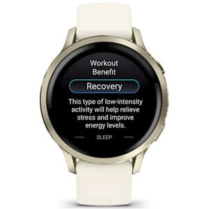 Garmin Venu 4 41 mm Smart Watch - Lunar Gold with Bone Silicone Band, , hires