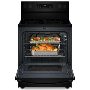 Whirlpool 30 in. 5.3 cu. ft. Air-Fry Standard Convection Electric Range with Radiant Burners - Black, , hires