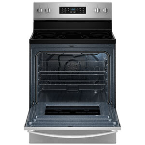 Whirlpool 30 in. 5.3 cu. ft. Air-Fry Standard Convection Electric Range with Radiant Burners - Stainless Steel, , hires