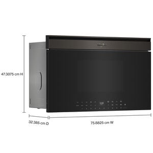 Whirlpool 30 in. 1.1 cu. ft. 1000W Smart Built-In Microwave with Convection & Sensor Cooking - Black Stainless, , hires