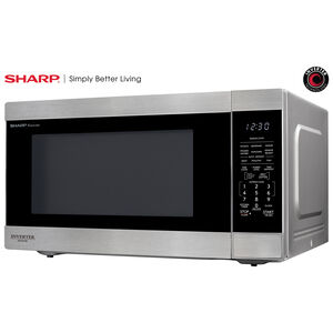 Sharp 24 in. 2.2 cu. ft. Countertop Microwave with 11 Power Levels & Sensor Cooking Controls - Stainless Steel, , hires
