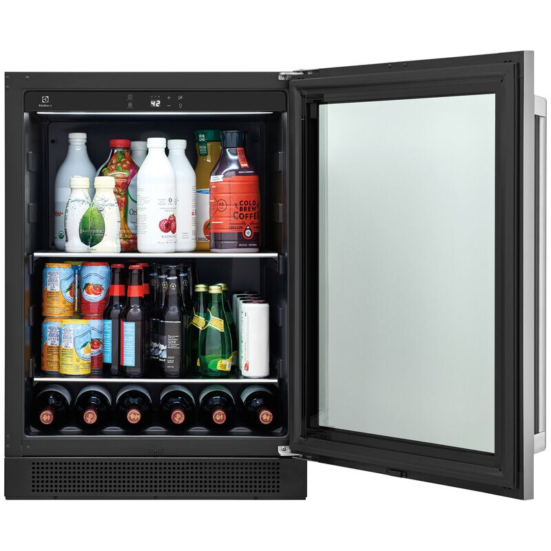 Electrolux 24 in. 5.1 cu. ft. Built-in Beverage Center with Pull-Out Shelves & Digital Control - Stainless Steel, , hires