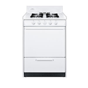 Summit 24 in. 2.9 cu. ft. Oven Freestanding Gas Range with 4 Open Burners - White, , hires