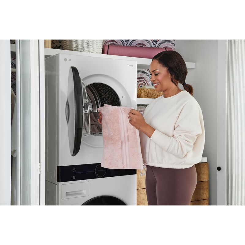 LG 24 in. 2.8 cu. ft. Smart Electric Front Load Ventless WashTower with Heat Pump, Center Control, Sensor Dry, Sanitize & Steam Cycle - White, , hires