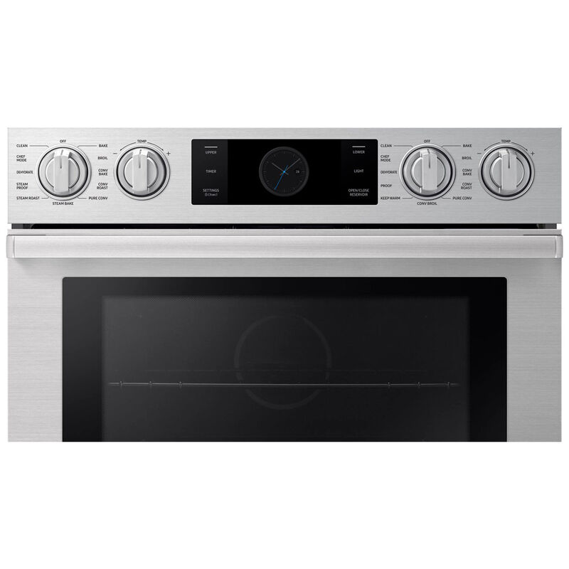 Dacor Transitional 30 in. 9.6 cu. ft. Smart Top Control SteamElectric Double Wall Oven with Dual Convection - Silver Stainless, , hires