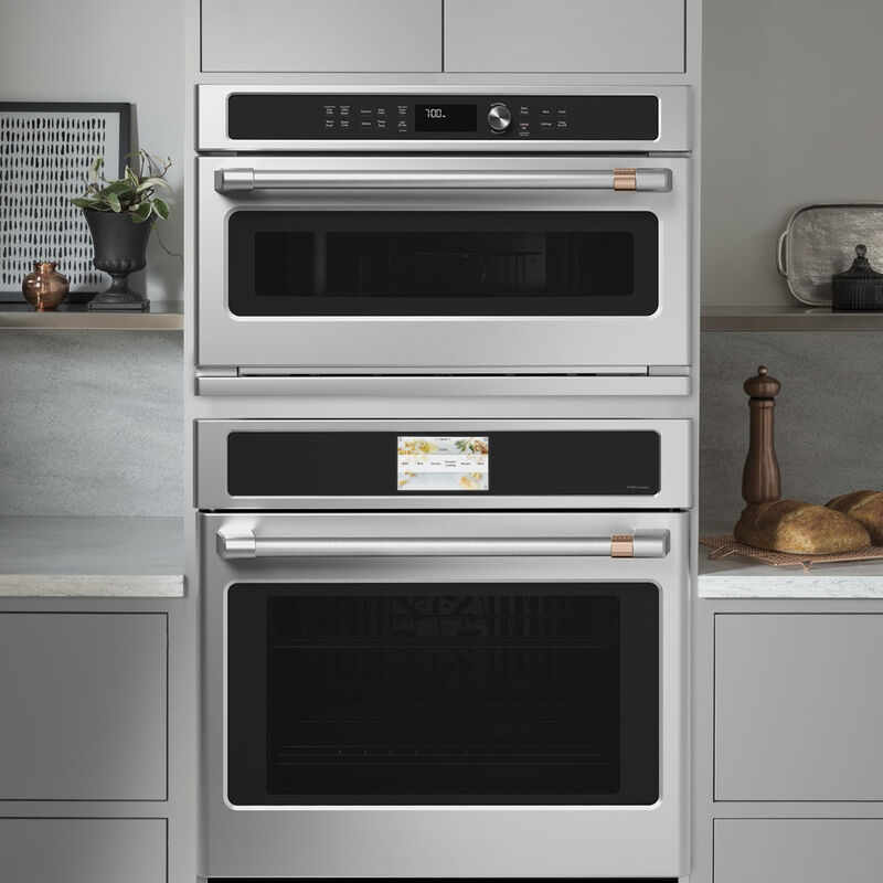 Cafe 30 in. 1.7 cu. ft. 975W Built-In Microwave with Convection & Sensor Cooking - Stainless Steel, , hires