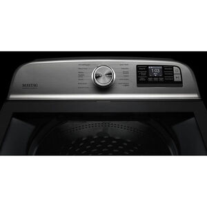 Maytag 27 in. 5.2 cu. ft. Smart Top Load Washer with Agitator & Extra Power Button - Metallic Slate, Metallic Slate, hires