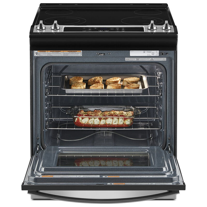 Whirlpool 30 in. 4.8 cu. ft. Oven Freestanding Electric Range with 4 Smoothtop Burners - Stainless Steel, , hires