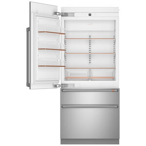 Cafe 36 in. Built-In 20.2 cu. ft. Smart Counter Depth Bottom Freezer Refrigerator - Stainless Steel, , hires
