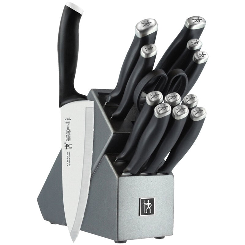 Henckels Silvercap 14 Piece Knife Block Set - Stainless Steel, , hires