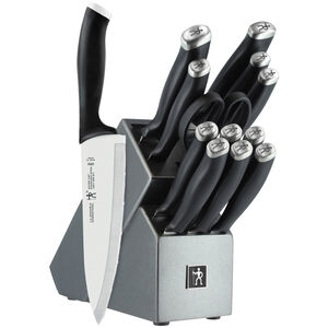 Henckels Silvercap 14 Piece Knife Set with Block - Stainless Steel, , hires