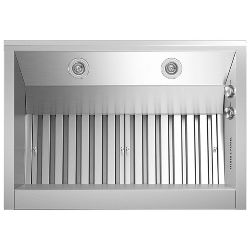 Fisher & Paykel Series 9 36 in. Ducted Canopy Pro Style Style Range Hood with 1200 CFM, 4 Fan Speeds & 2 Halogen Lights - Stainless Steel, , hires