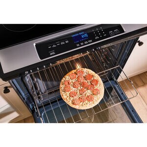 Whirlpool 30 in. 6.4 cu. ft. Air Fry True European Convection Slide-In Electric Range with 4 Induction Burners - Stainless Steel, Stainless Steel, hires