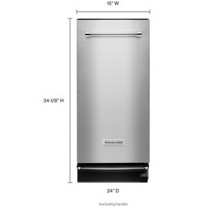 KitchenAid 15 in. 1.4 cu. ft. Trash Compactor - Stainless Steel, , hires