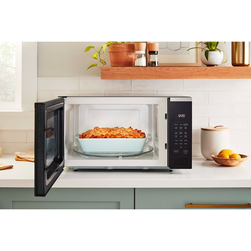Whirlpool 22 in. 1.6 cu. ft. Countertop Microwave with 10 Power Levels & Sensor Cooking - Fingerprint Resistant Stainless Steel, Fingerprint Resistant Stainless, hires