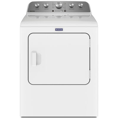 Maytag 29 in. 7.0 cu. ft. Electric Dryer with 9 Dryer Programs, 3 Dry Options & Wrinkle Care - White | MED5030MW