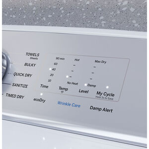 GE Profile 27 in. 7.4 cu. ft. Smart Electric Dryer with Aluminized Alloy Drum, Sanitize Cycle & Sensor Dry - White, White, hires