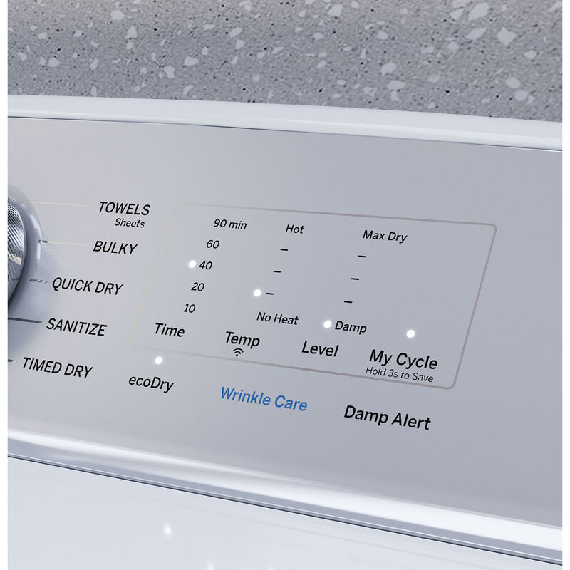 GE Profile 27 in. 7.4 cu. ft. Smart Electric Dryer with Aluminized Alloy Drum, Sanitize Cycle & Sensor Dry - White, White, hires